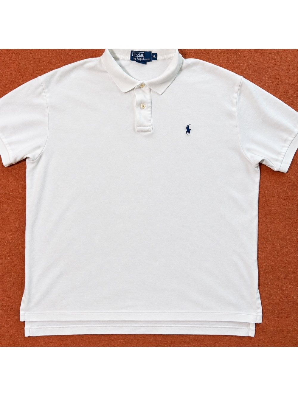 Vintange Polo Ralph Lauren Men's Classic Crispy White Polo Shirt XL